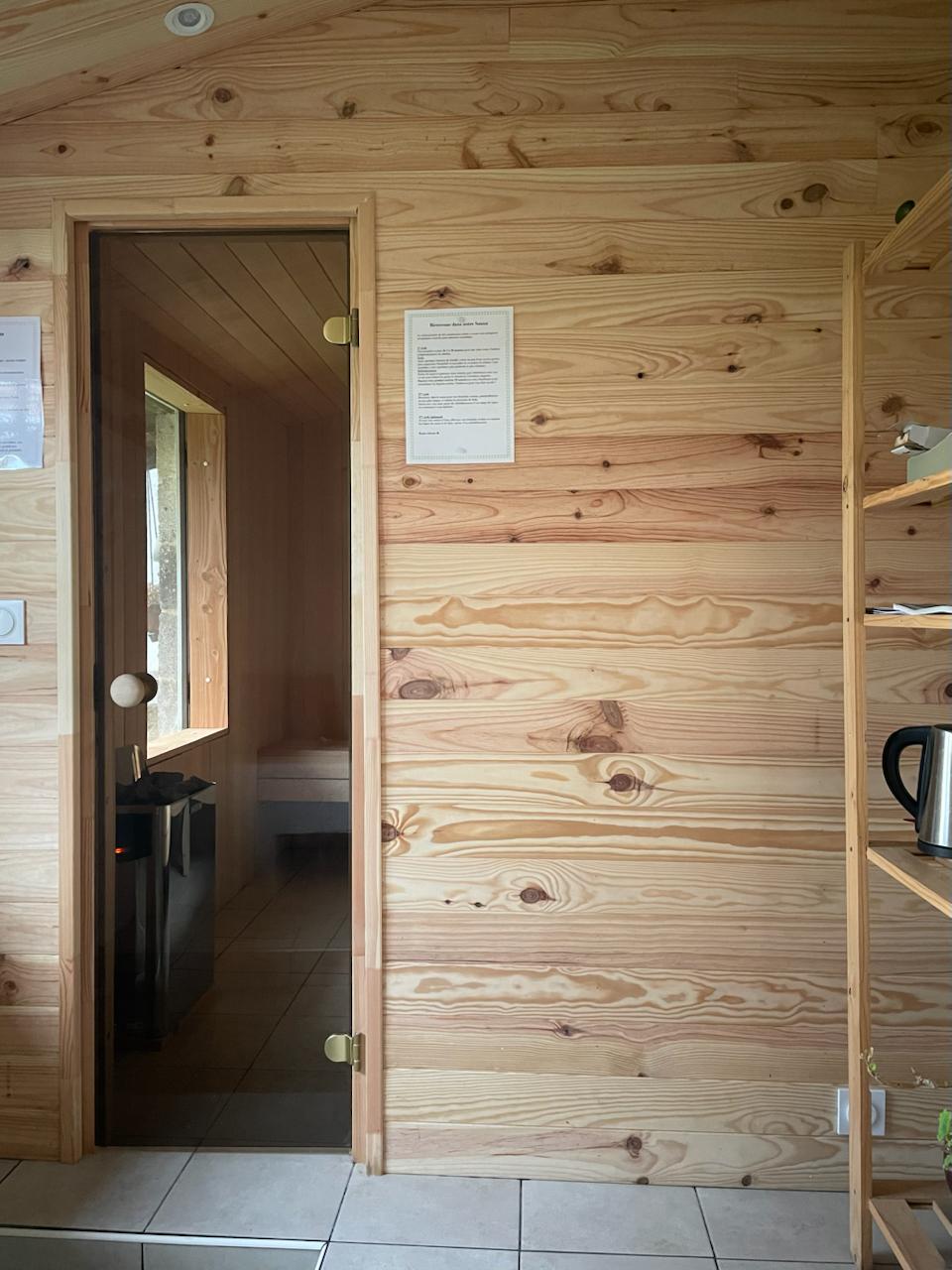 Sauna privatif au Dôme de Cognac
